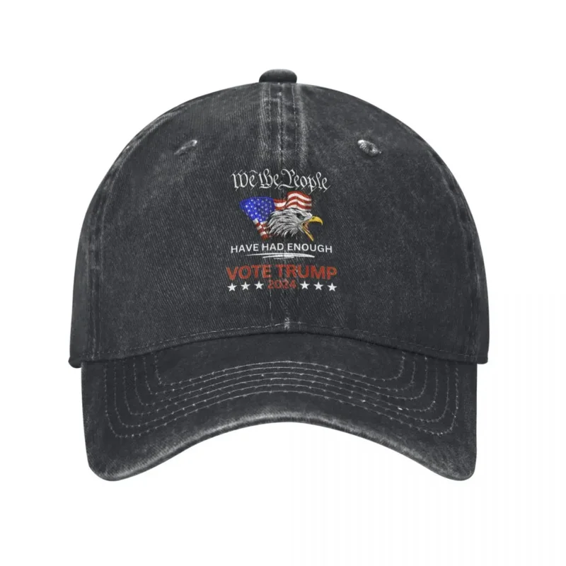 Donald Trump Pro Republican VOTE 2024 Unisex Baseball Caps Have Had Enough Distressed Denim Hat Vintage Outdoor Gift Headwear