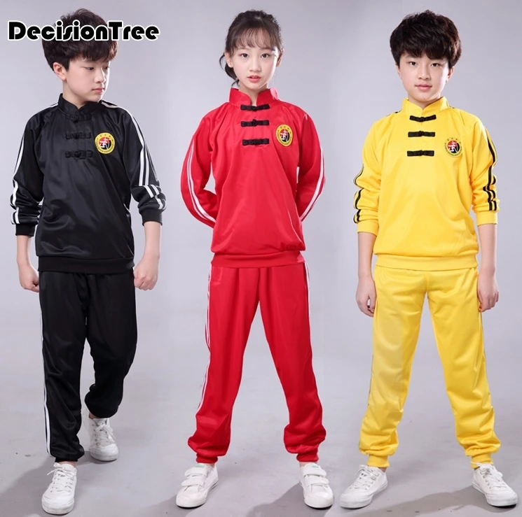 

2023 chinese wushu uniform kungfu clothes martial arts suit performance children outfit kick boxing sets for kids girls boys