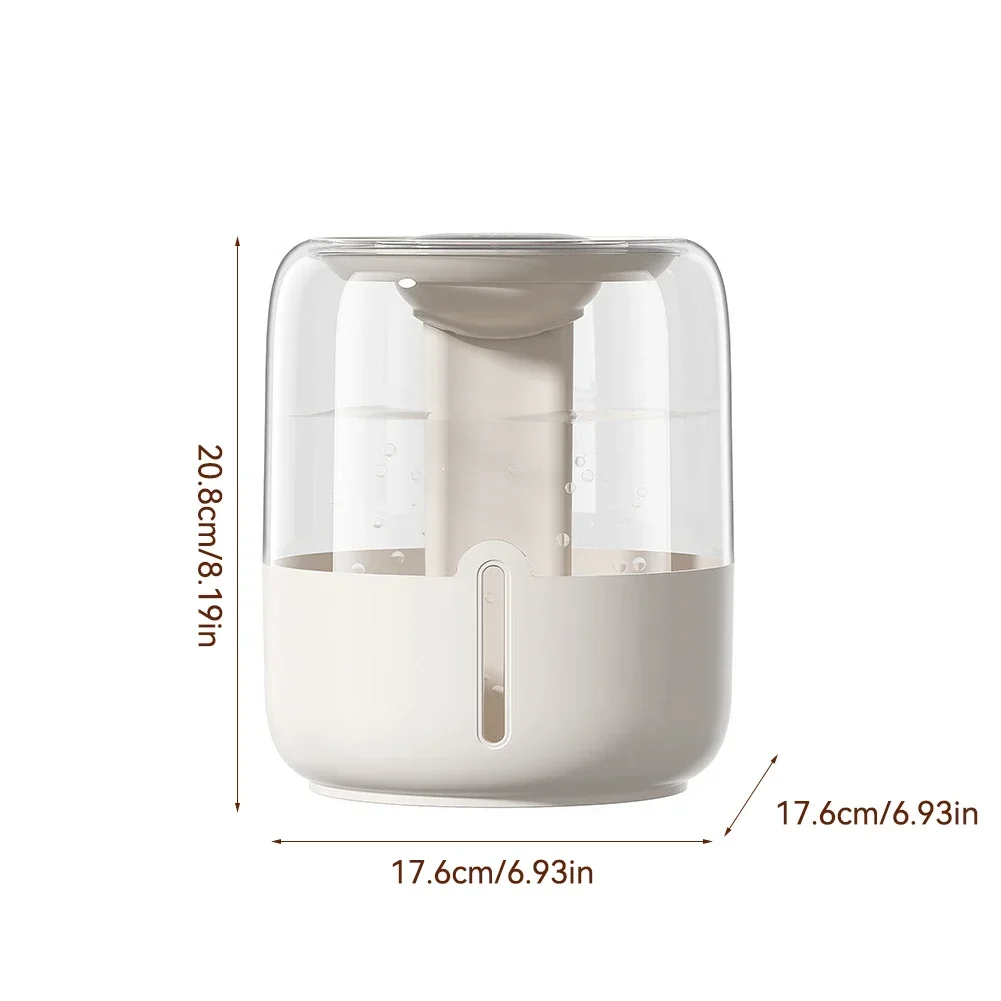 Humidificador de gran capacidad de 6,8l, humidificador silencioso de doble pulverización USB para el hogar, dormitorio, oficina, dormitorio, escritorio con luz nocturna