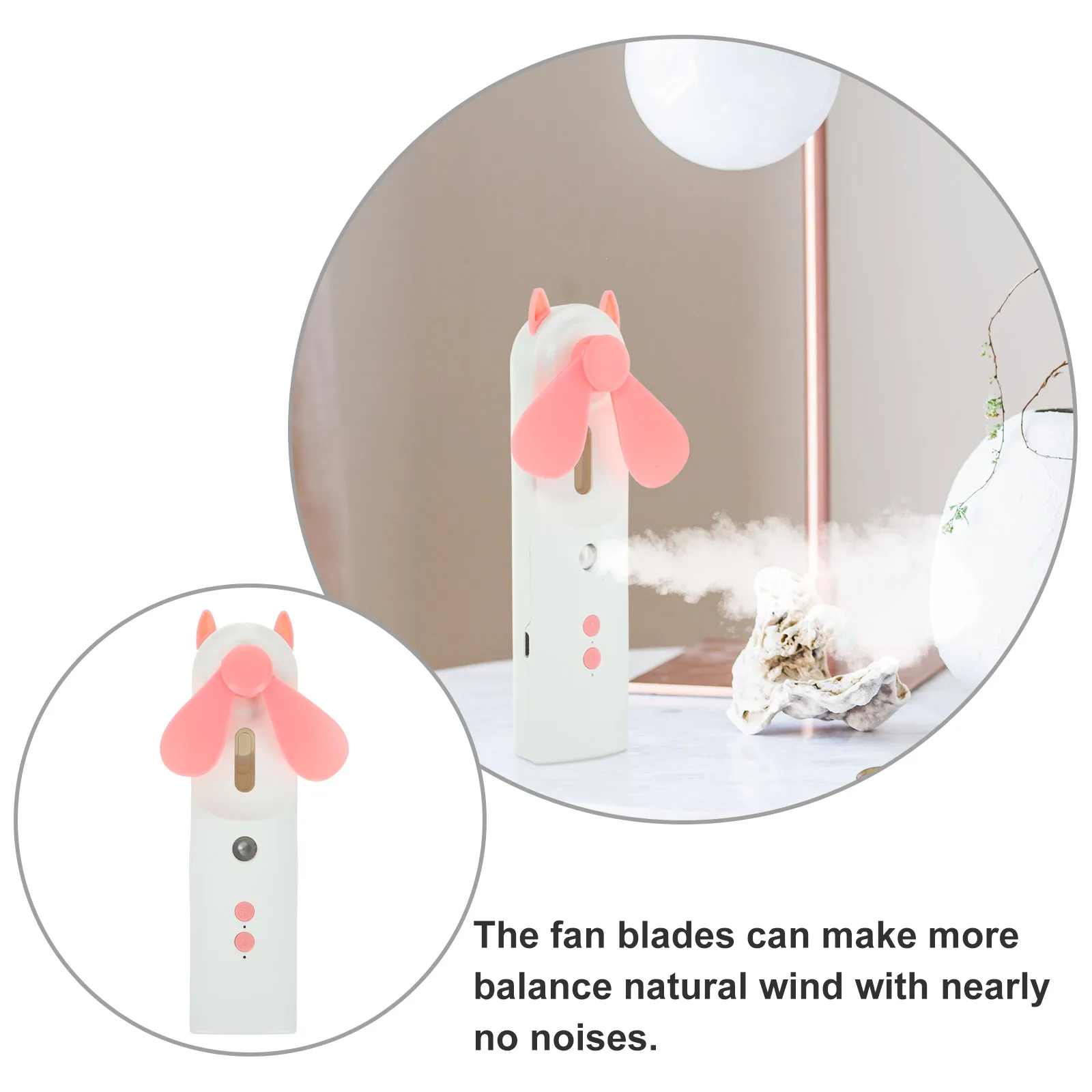 

1Pcs Mini USB Powered Water Misting Fan Portable Personal Cooler Rechargeable Spray Fan for Outdoor Activities