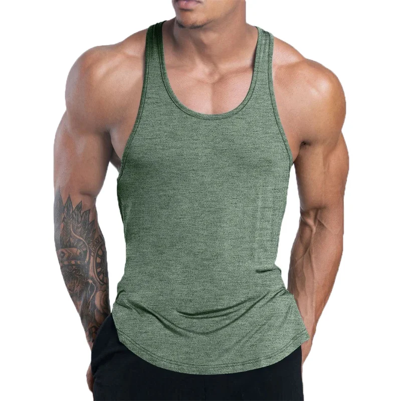 Men's Fitness Tank Top Summer GYM Training Undershirt Running Vest Basketball quick-dry Elastic loose sports Tank Top men tops image 6