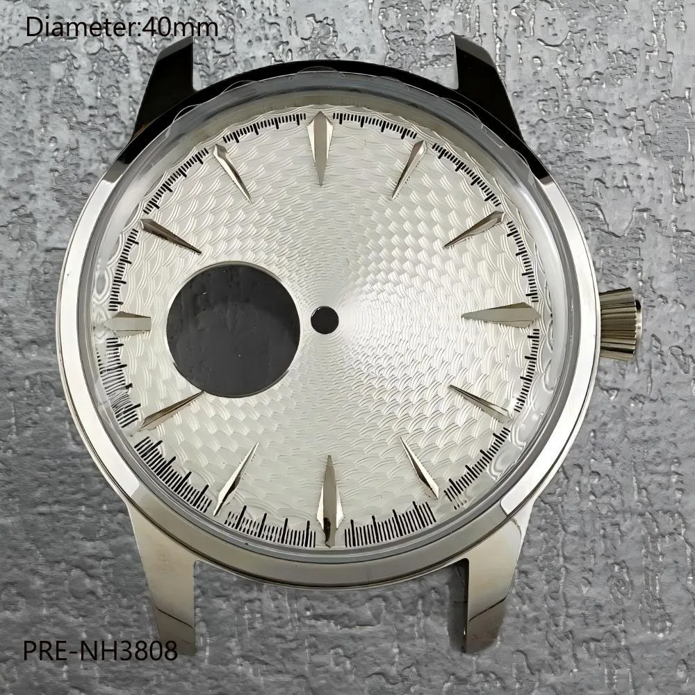 40mm PRESAGE case nh38 with 35mm woven pattern NH38 dial suitable for NH38 automatic mechanical movement reloj mods parts