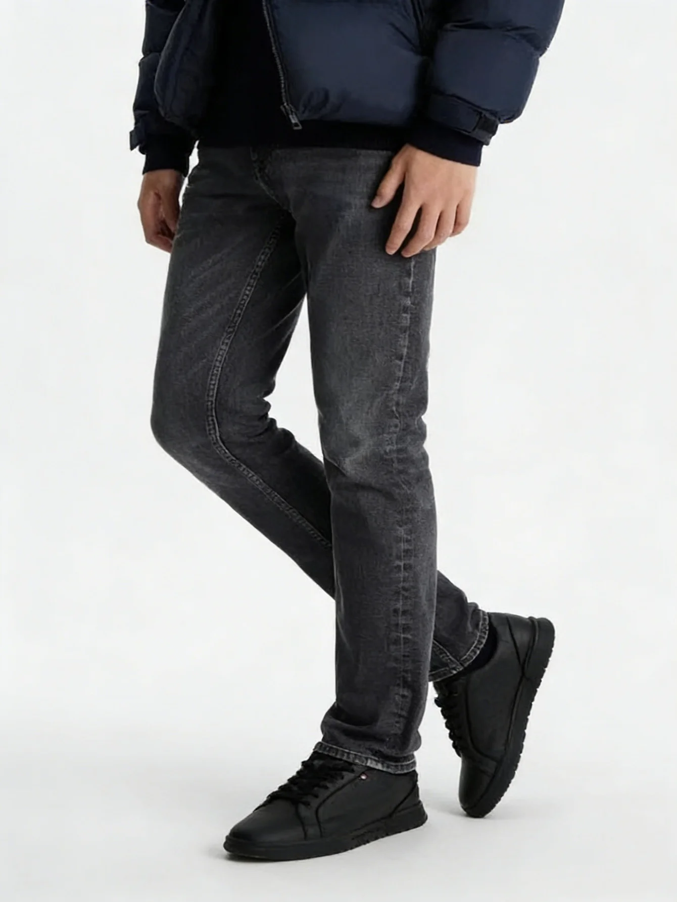 

Y2K Jeans Unisex Black Slim Denim Streetwear Drip For Dating No accessories or belts included