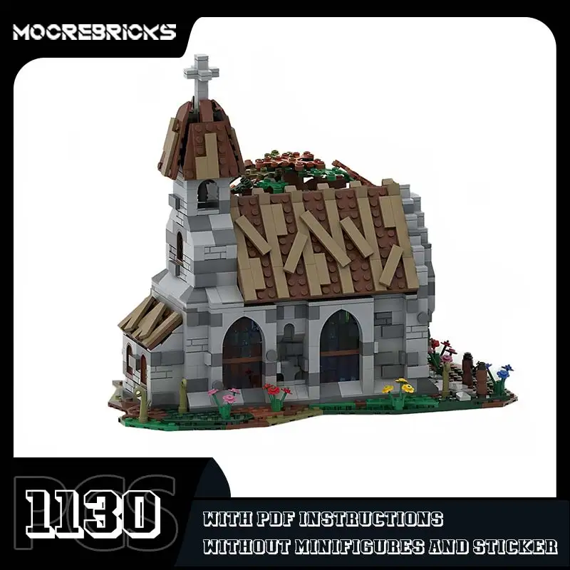 Medieval Architecture Village Church Building Blocks Model Ancient House DIY Classic Toy Bricks Set Children's Birthday Gift