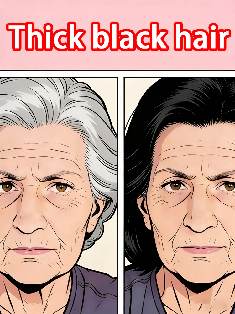 

Nourishing formula for gray hair, transforming it into black hair; a natural hair care essence that moisturizes the scalp.