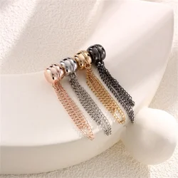 Magnetic Scarf Brooch With Tassel Chain Metal Plating Magnetic Hijabs Clip Female Muslim Headscarf Non-hole Pins Chain Buckles