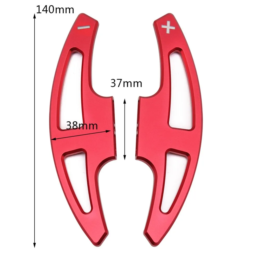 Para bmw e90 e92 e93 m3 x5 x6 volante extensão shifter shift liga de alumínio o leme dsg engrenagem shift 2 pçs