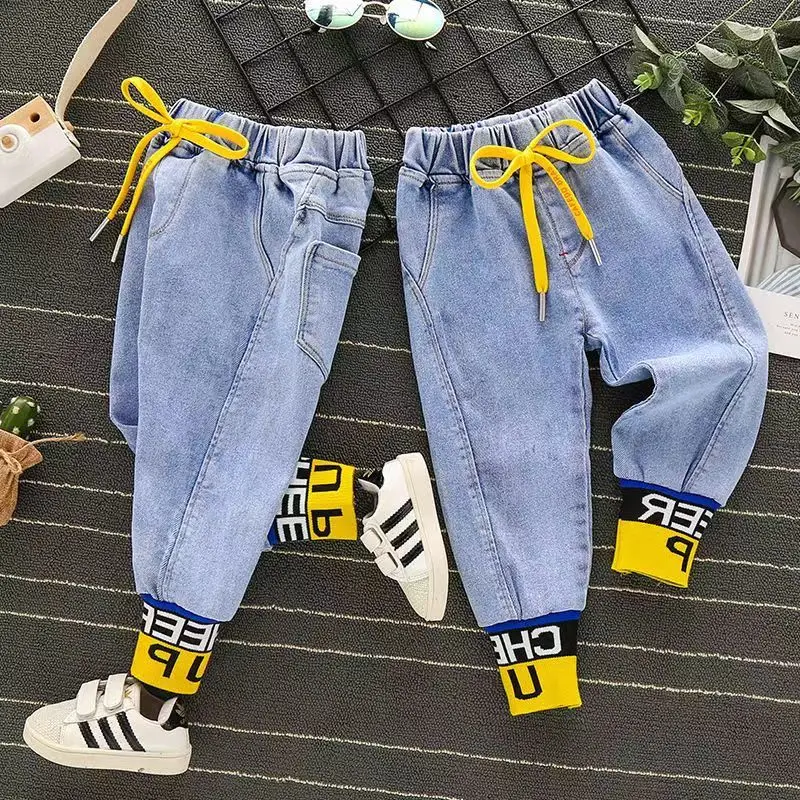 Kids Boys Jeans Pants Spring and Autumn Clothes New Children\'s Wear Casual Pants Boy Baby Trousers Loose