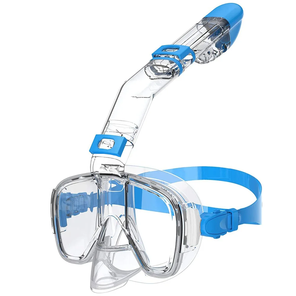 

Новая маска для дайвинга, полностью сухая маска для подводного плавания, водонепроницаемая и противотуманная жидкая силиконовая маска для дайвинга для взрослых