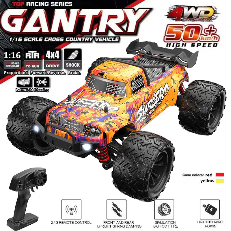 1:16 Scale Large RC Cars 50Km/h High Speed RC Cars Toys For Adults And Kids Remote Control Cars 2.4G 4WD Off Road Monster Truck