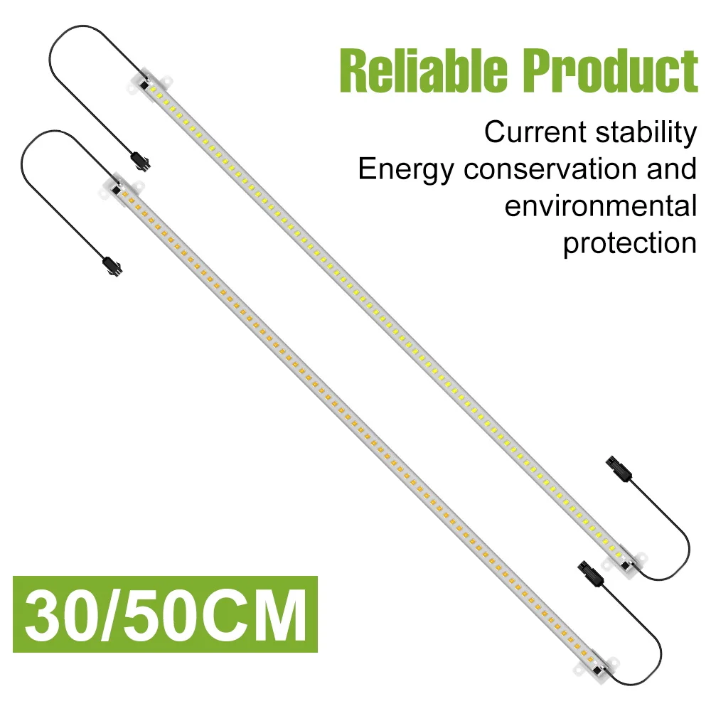 12 Head LED Grow Light Strip Full Spectrum Cultivation Lamp 30/50CM For Indoor Flower Potted Plant Growbox Fill Lighting EU Plug