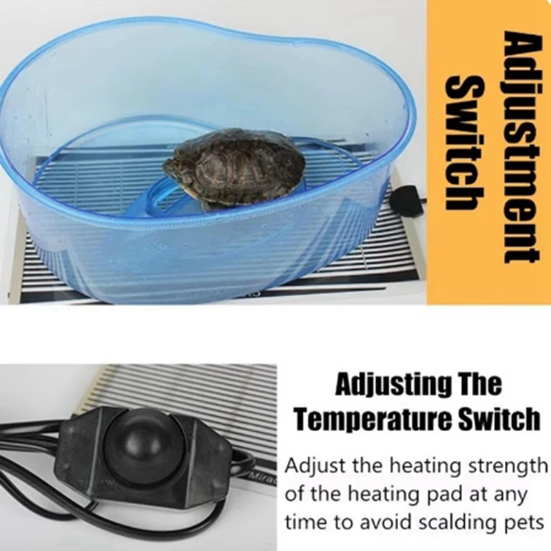 Reptile Heat Mat Terrarium Climbing Pet Heating Warm Pads Adjustable Temperature Controller Mats Supplies