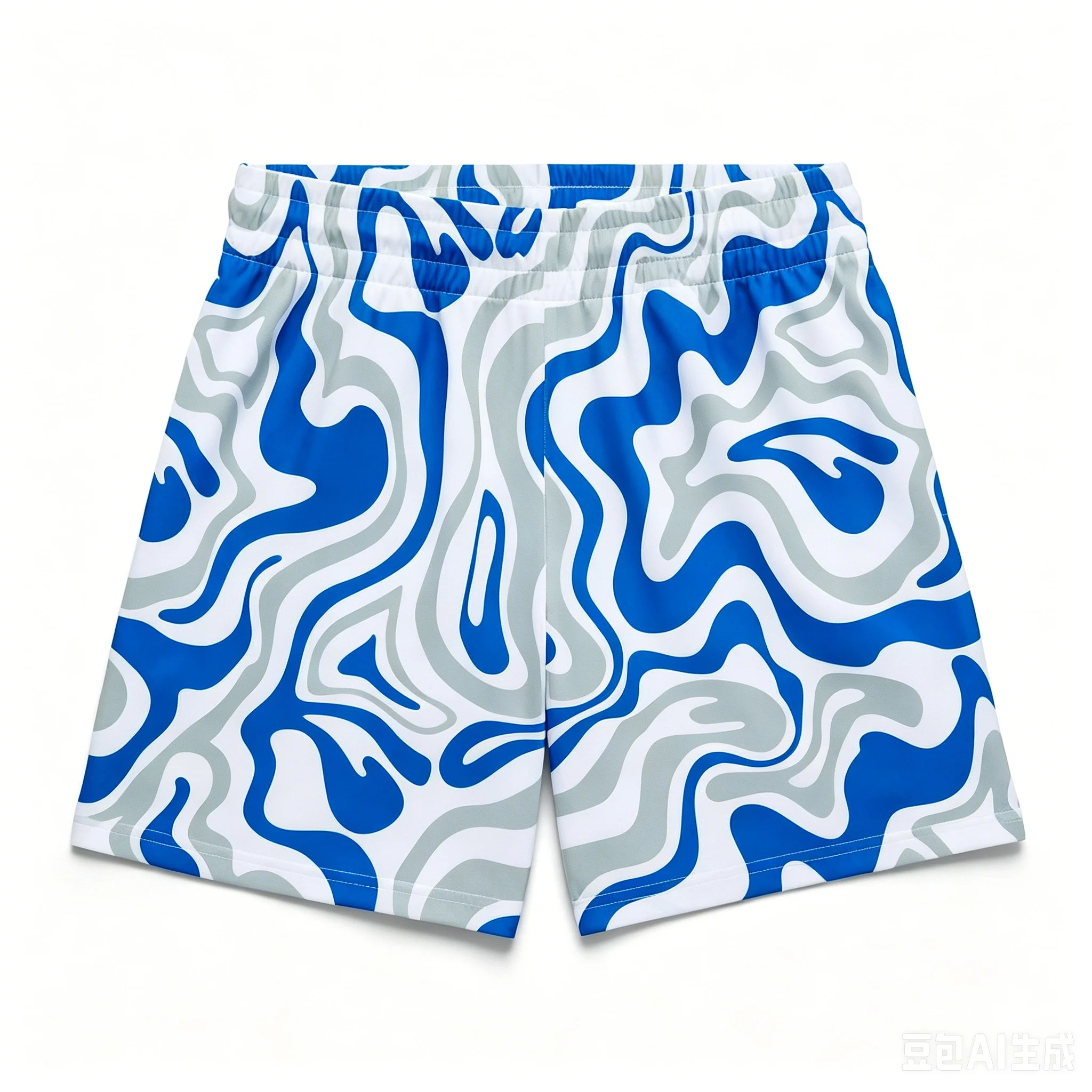 Trending Hot Sale Retro Abstract Swirl Wave Men Board Shorts Art Pattern Soft Quick Dry Casual Swimwear For Holiday Street Wear