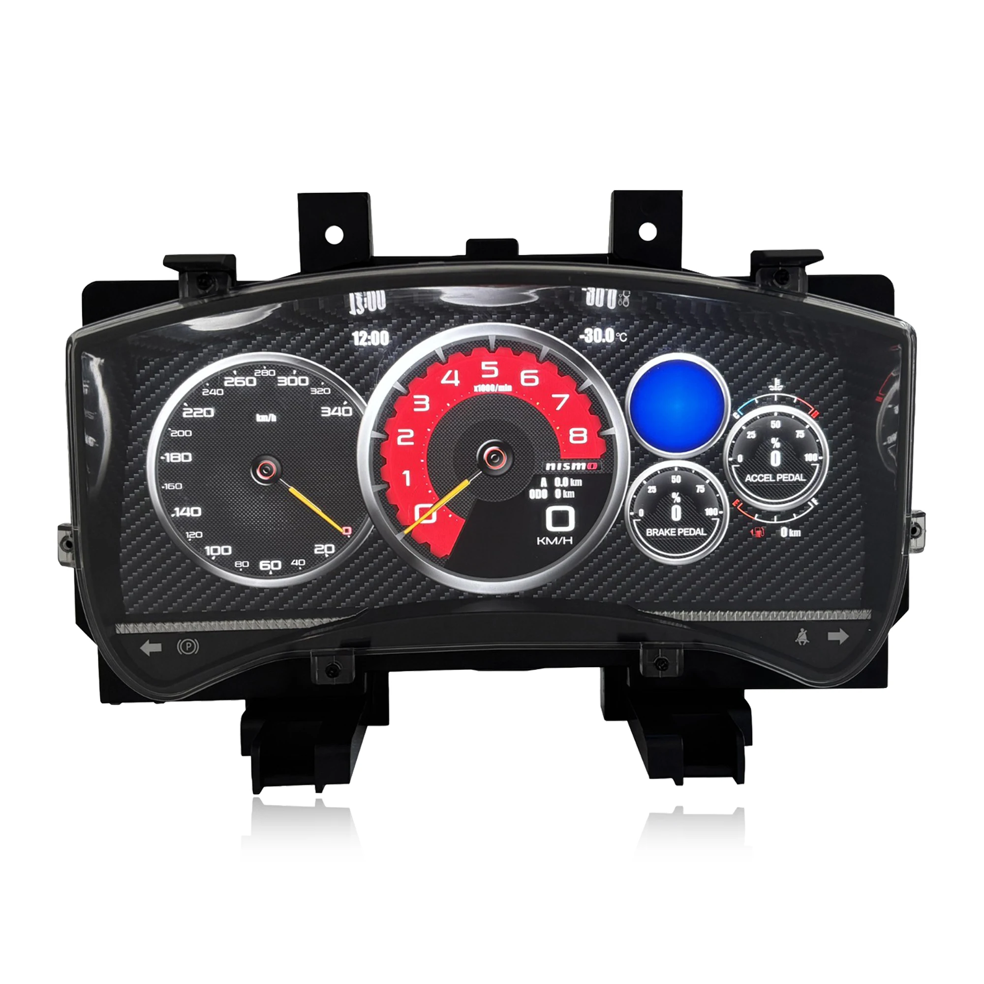 Carplay Android Auto Digtal Cluster for Nissan GTR R35 2007-2016 Digital Instrument Cluster Gauge Plug-and-Play LCD Speedometer Dashboard with OTA Upgrade Non-Destructive Install Real-Time Vehicle Info & Carplay