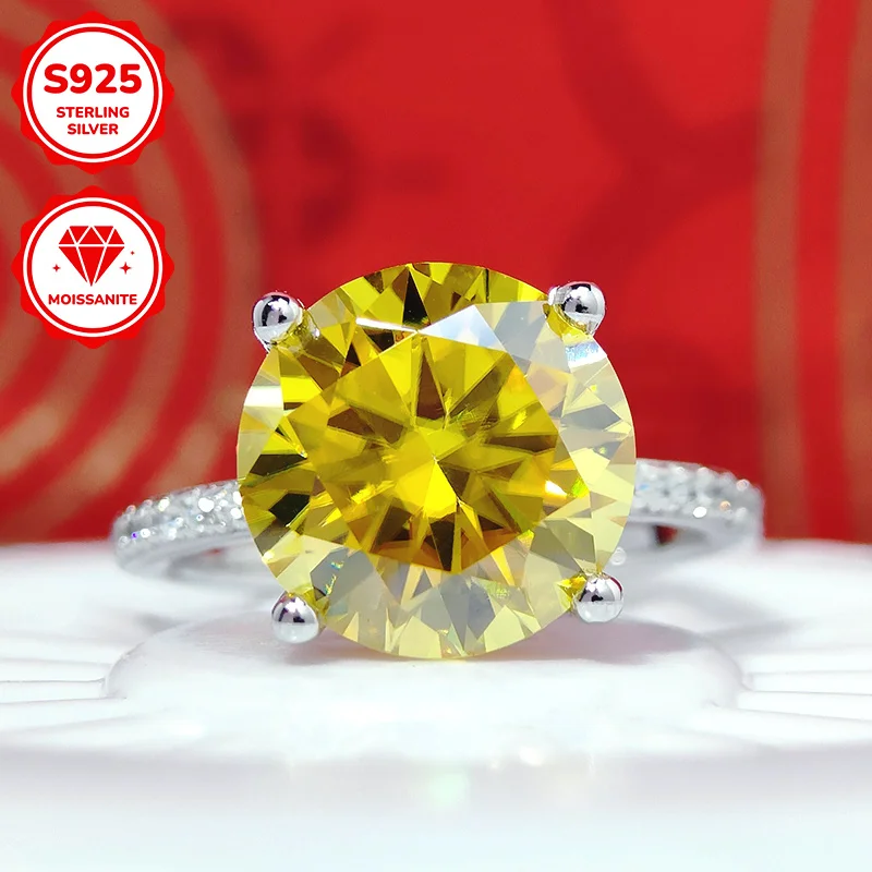 1pc 5Carat Exquisitely Artisan - Crafted Moissanite Promise Ring: The Unrivaled Epitome of Enduring Classicism.
