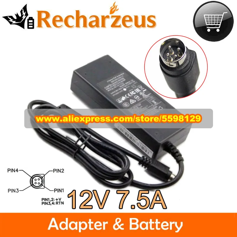 

Genuine 2AAL090F AC Adapter 12V 7.5A CWT Charger for AHD GAHR-800 Hikvision 7816HE 7808HW READYNAS RND-4B Synology DS718 DS416