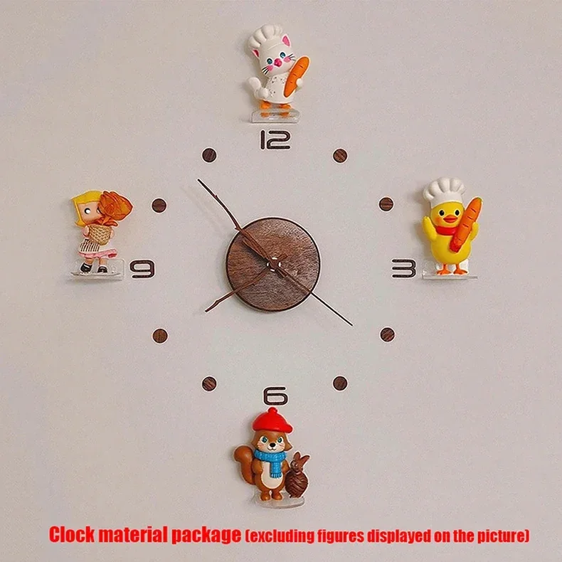 New DIY Wall-mounted Figure Clock (excluding Figures) Material Package Wall-mounted Figure Storage Display Rack in Living Room
