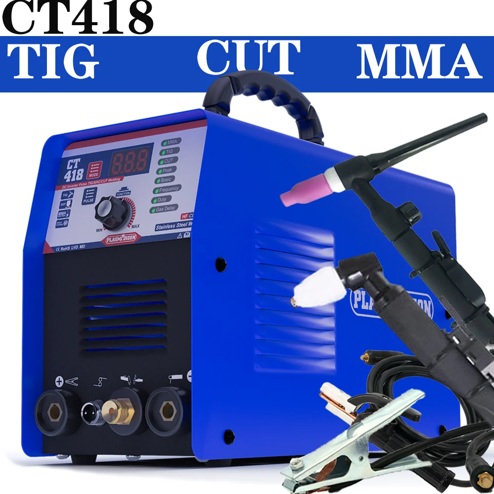 

Плазменный сварочный аппарат 4 в 1, сварочный аппарат CT418 TIG CUT MMA PULSE DC Inverter 220V IGBT Tig сварка плазма Cutter для металла