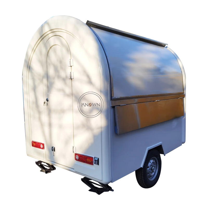 2.2 meter long Mobile Truck Pizza Oven Outdoor Food Cart Food Trailer Espresso Coffee Van for sale