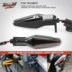 Smoke LED Turn Signal Flasher Blinker Light For Daytona 675 765 Tiger 800 1200 XC XR XCA Street Triple 675 765 Speed Triple 1050