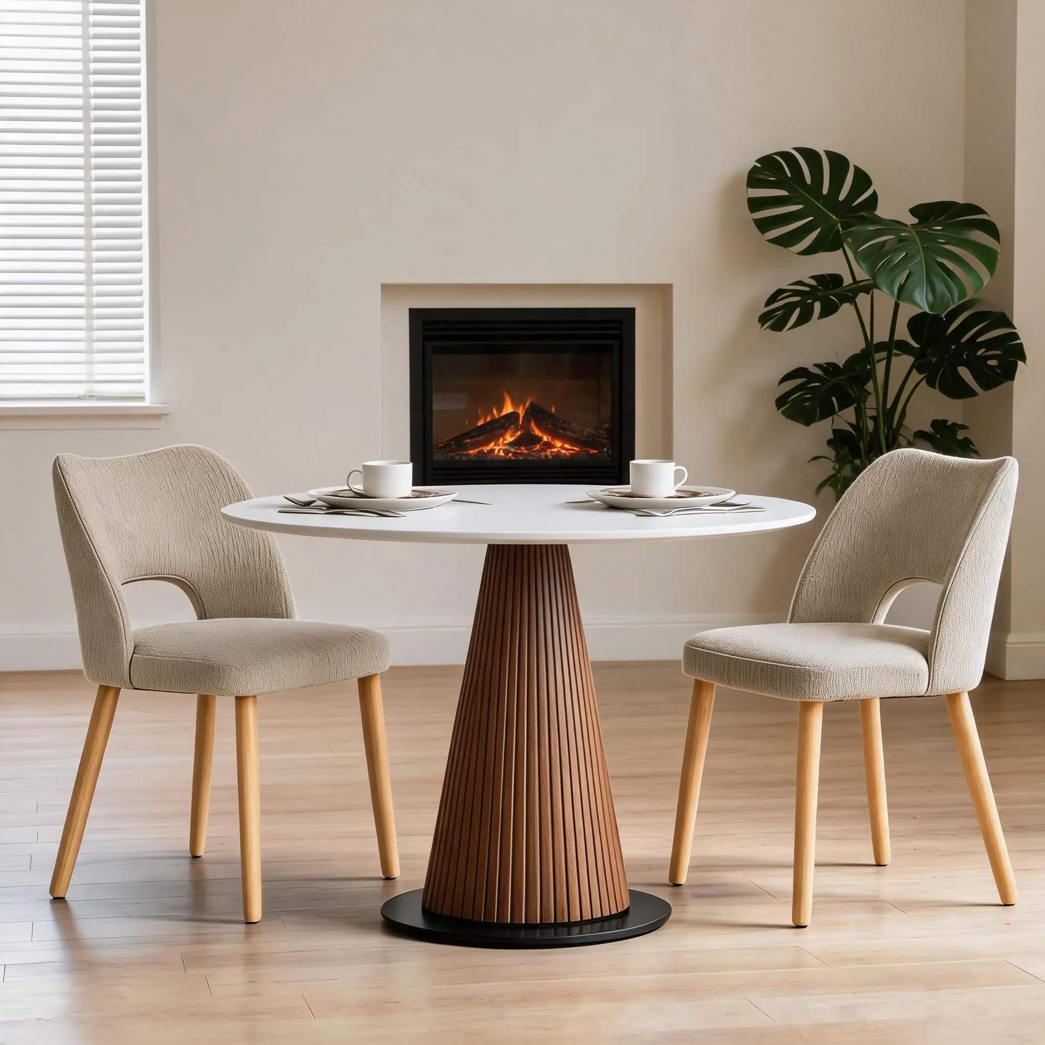 Set Of 2 Modern Upholstered Dining Chairs, Hollow Butterfly Back Kitchen Side Chairs With Wood Legs For Dining Room Living Room