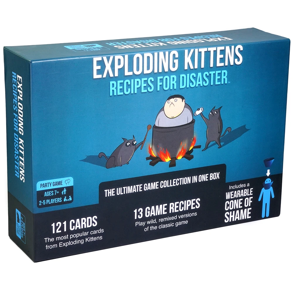 Exploding Kittens Recipes for Disaster Deluxe Russian Roulette Card Game Set Family Friendly Party Games Board Game