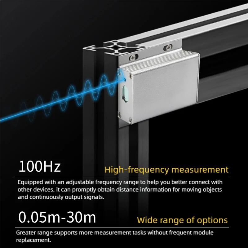 2PCS Lidar Distance Sensor ToF Obstacle Avoidance And Height Determination Industrial Detection RS232/485 Alarm Distance Meter