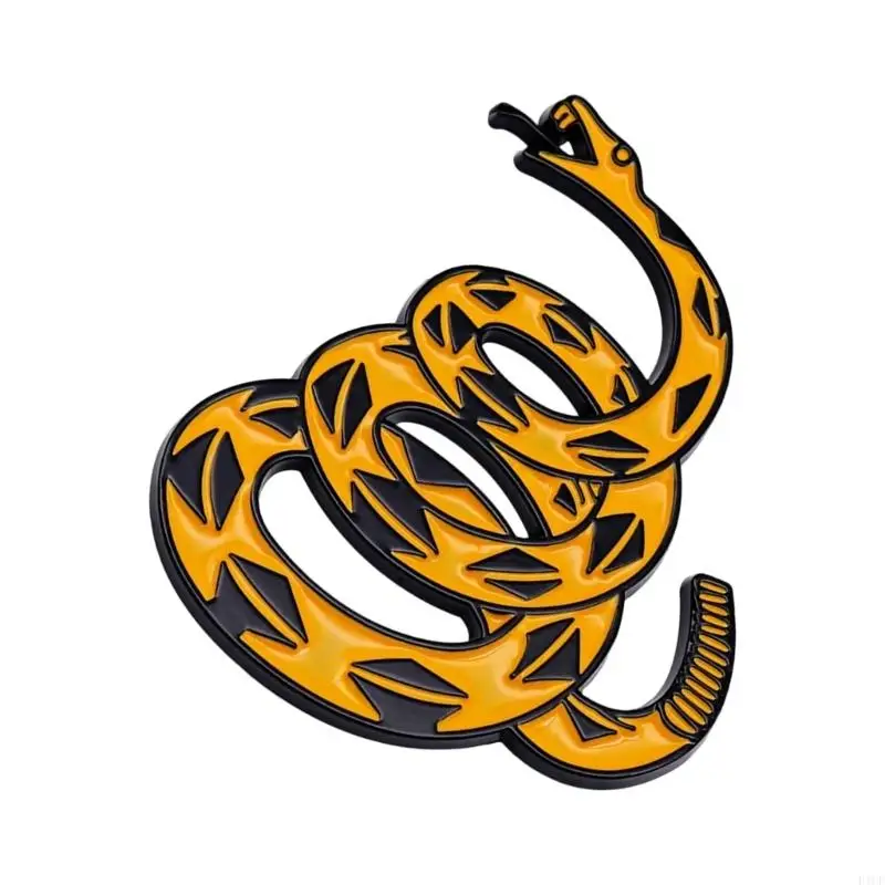 F1CF Colorful 3D Snake Auto Rustproof Metal Decal Gadsden Inspired Designs Snake Sticker for Vehicle Motorcycles Bikes