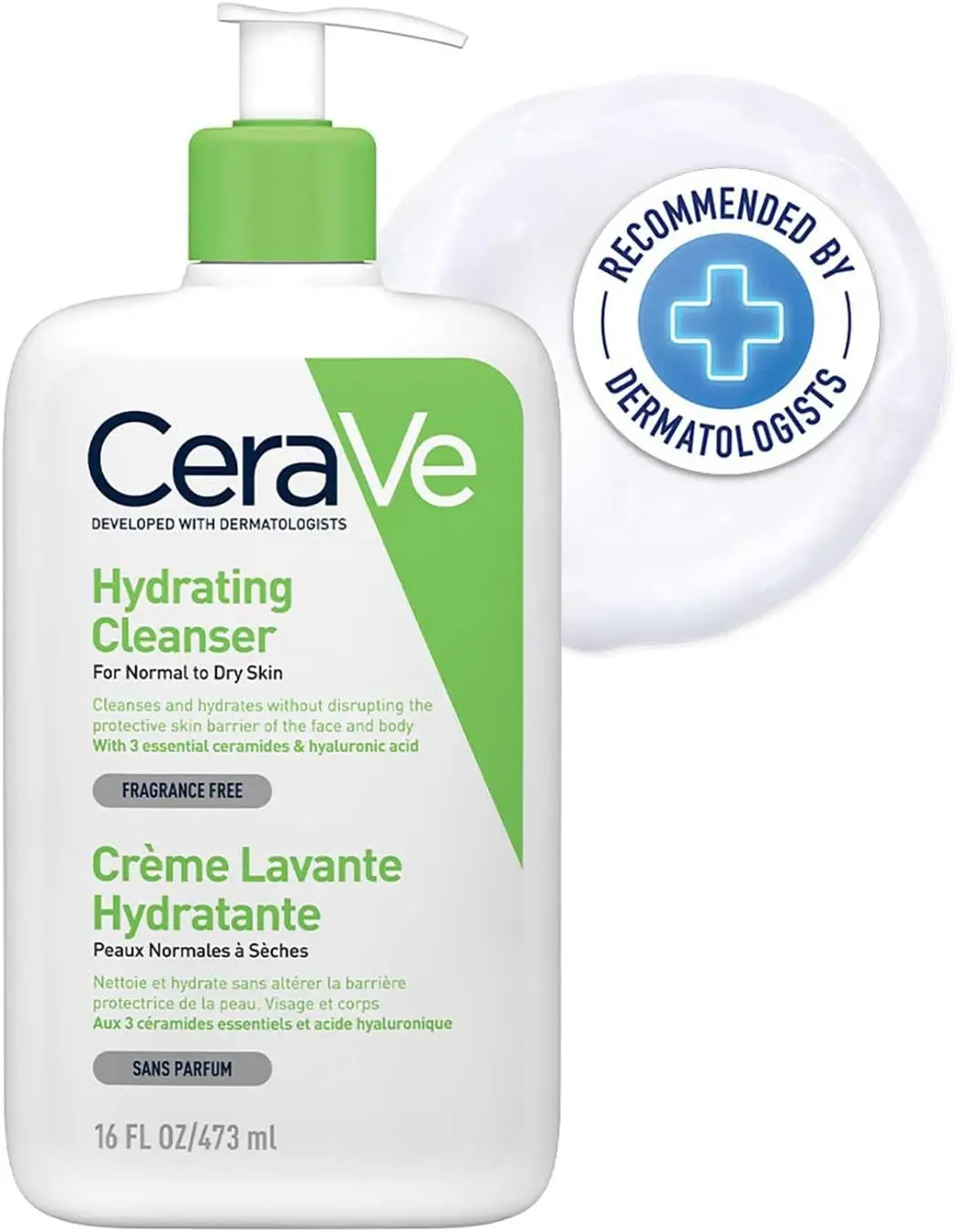 CeraVe 473ml Daily Cleansing Milk, Comfort Hydrating Wash for Normal and Dry Skin Types