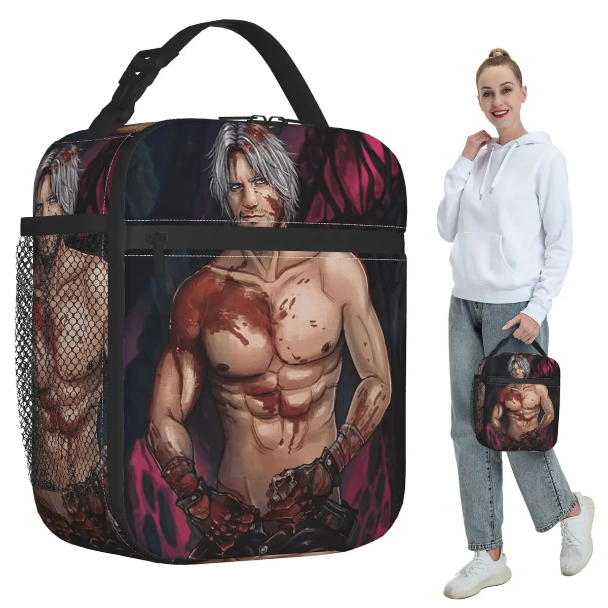 Dante Devil May Cry 5 Classic Insulated Lunch Bag for Kids School Cooler Thermal Food Box Tote Portable Lunch Boxes Container