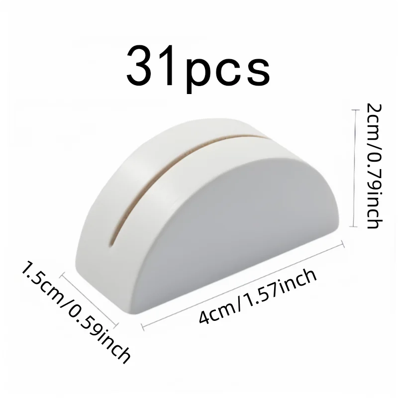 31 pcs Semi Circle Wood Bases, Birthday Party Decor, Natural Wood Finish, Aesthetic Minimal Design, Multipurpose