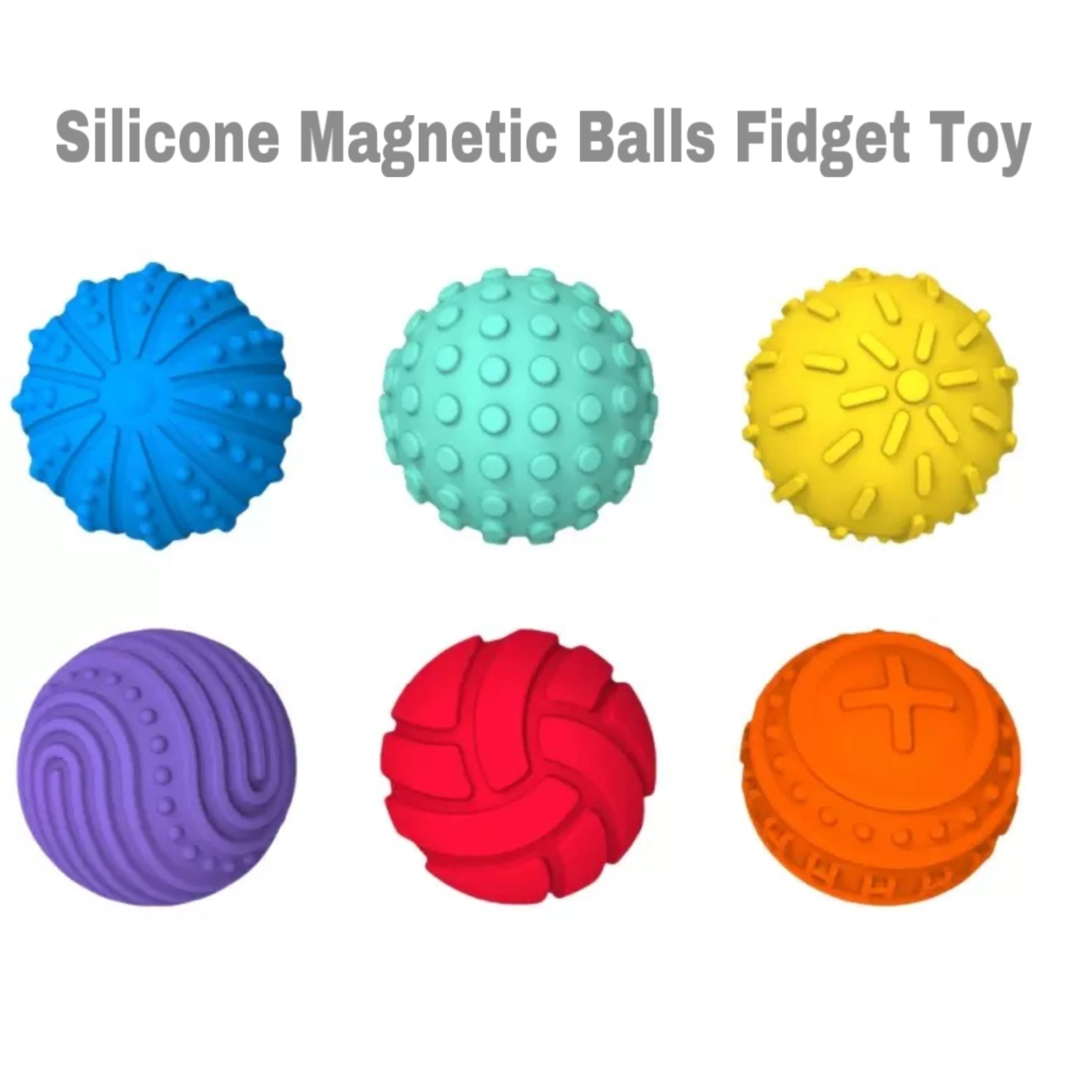 Siliconen Magnetische Ballen Fidget Speelgoed Kind Autisme Kalmerend Zintuiglijk Fidgeting Speelgoed Volwassenen Stress Verzorging Ballen Vingertop Activiteit