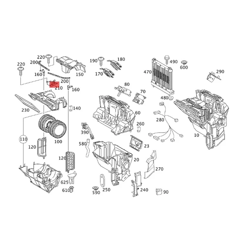 Moteur pas à pas de commande de volet de chauffage de climatisation, moteur Hylique, Mercedes Benz VIANO 0008203608, A0008203608