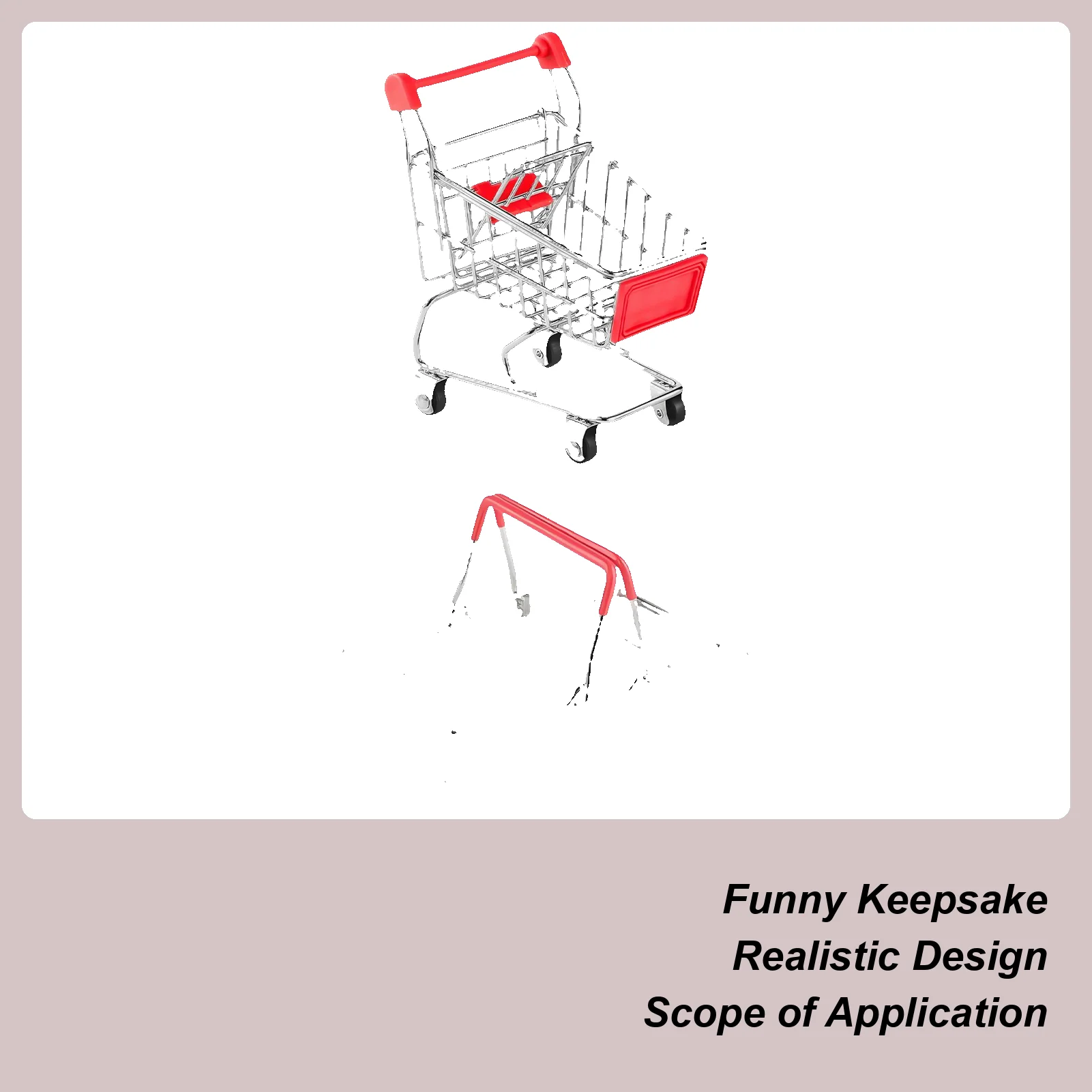 

Doll Shopping Cart Doll House Accessories Supermarket Shopping Grocery Handcart For Kids Boys Collectors Fairy Gardens Pretend