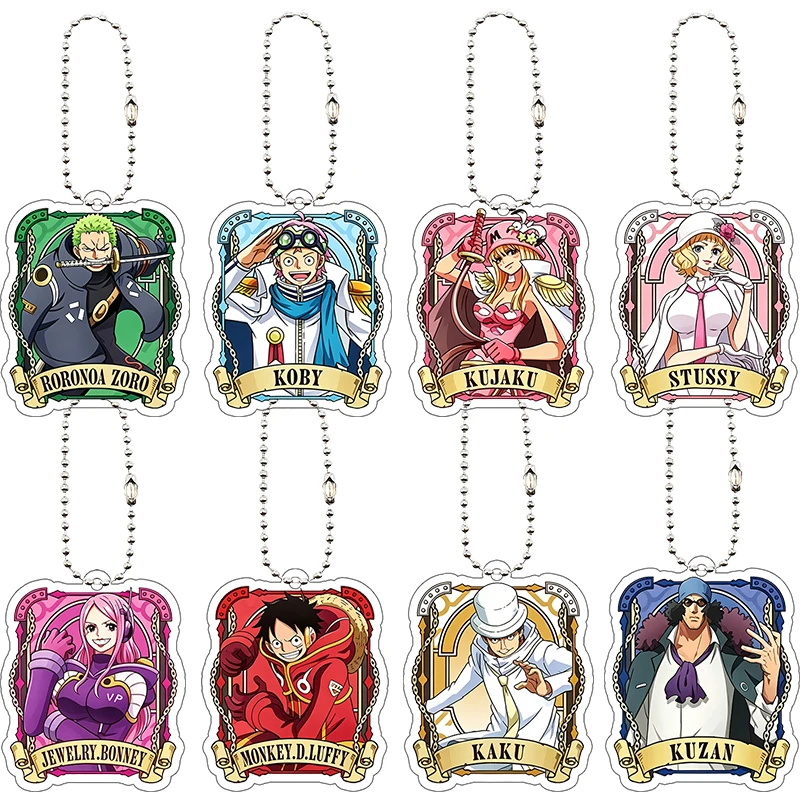 Llavero Acrílico de One Piece, Stussy Kaku Zoro, Adorno para Mochila, Decoración de Anime, Joyería Económica, Regalo de Cumpleaños