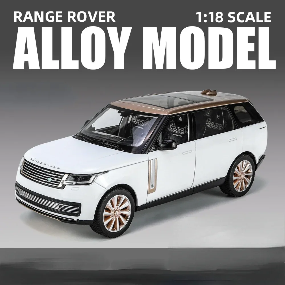 1:18 2022 LAND ROVER RANGE ROVER SV Legierung Automodell Sound und Licht zurückziehen Spielzeugauto Junge Sammlung Dekoration Geschenk