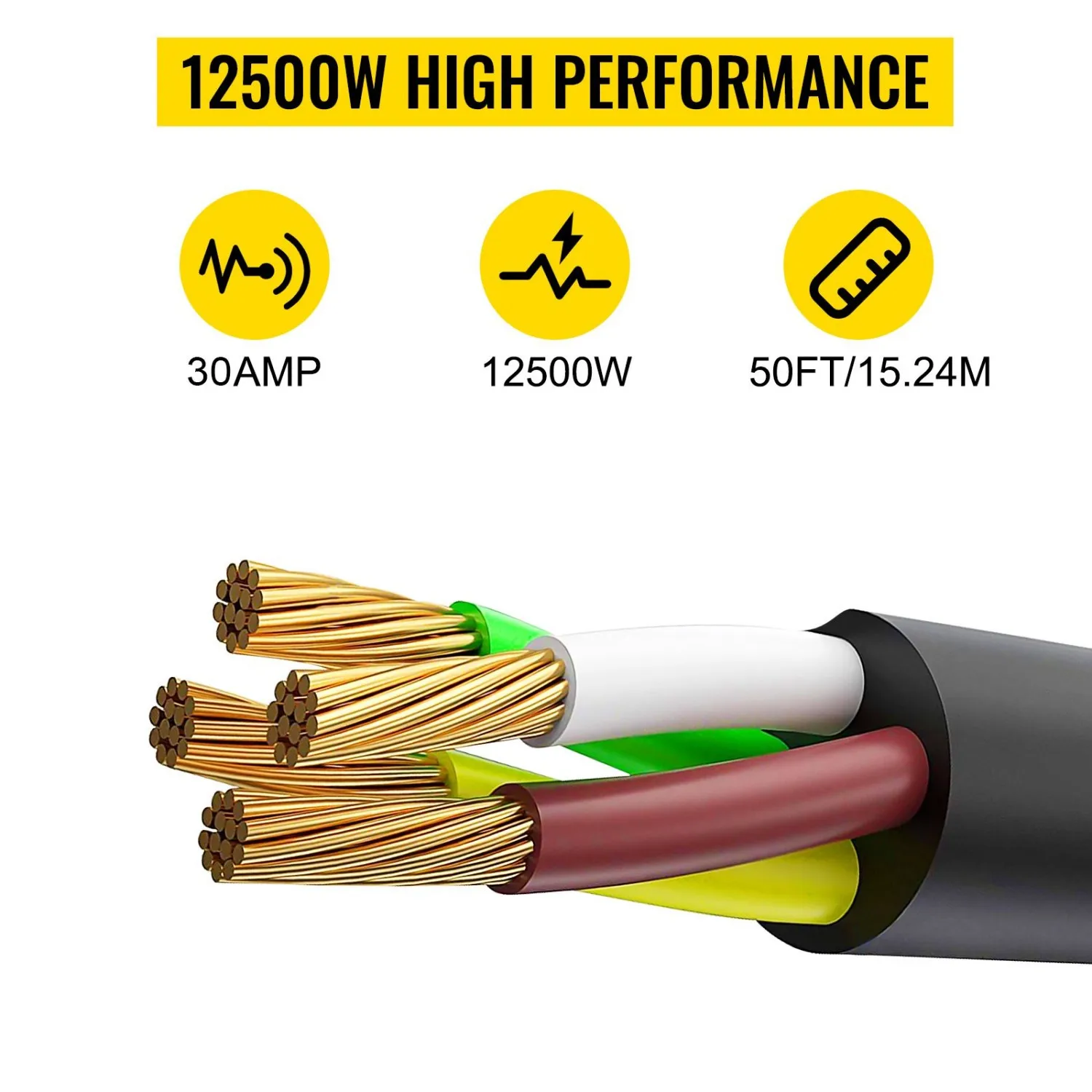 VEVOR لحام تمديد الحبل 50ft MIG TIG البلازما لحام الحبل 30A تمديد الحبل لحام المحمولة
