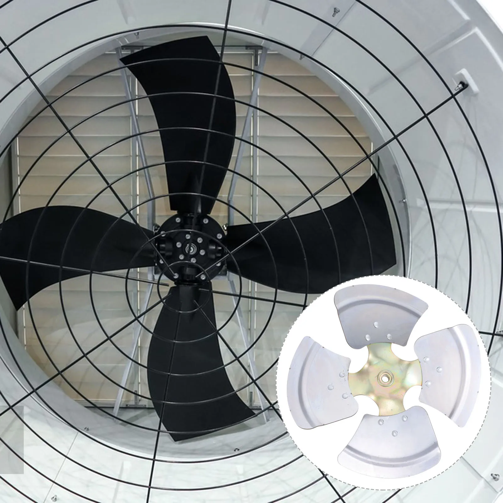 

High Efficiency 4-Leaf Circulation Fan Replacement Metal Industrial Ventilation Silent Strong Airflow Stainless Steel