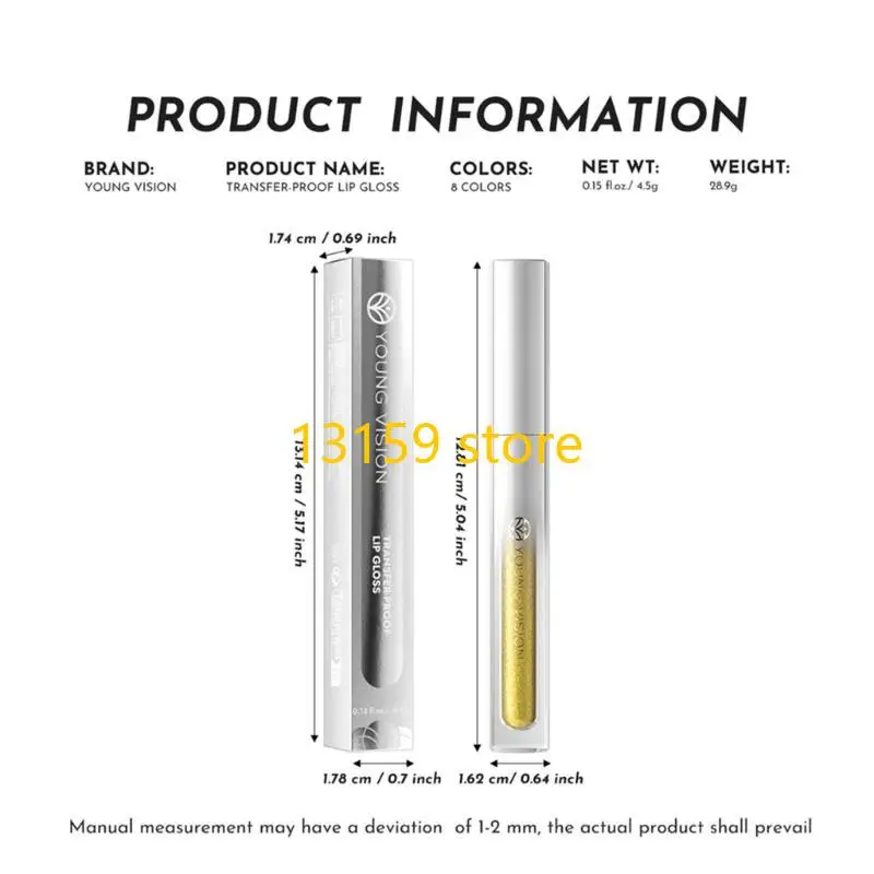 270A メタリック液体口紅きらめきグリッターリップグロス液体口紅長期的な防水転写防止口紅