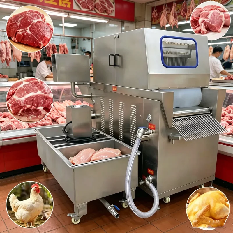 Saline Injection Machine Brine Injection Machine Automatic Meat Injector for Meat with Multiple Needle Configuration Customized