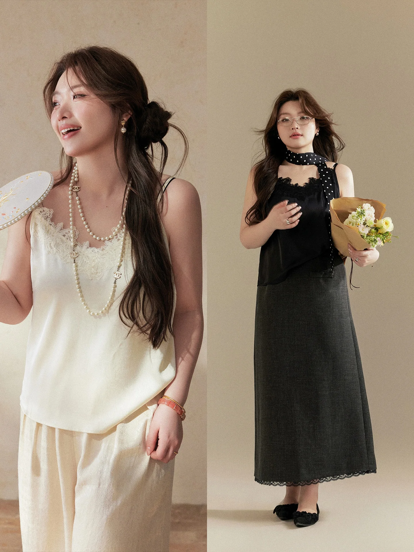 

Женский кружевной топ на бретельках с V-образным вырезом большого размера, новинка весенней коллекции, свободный крой, для ношения под одеждой, французский стиль, облегающий, серия Ballet Moon