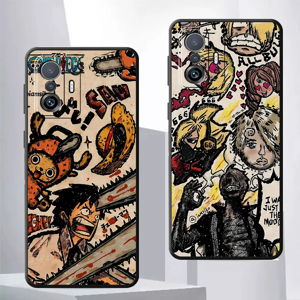 Phone Case for Xiaomi Mi 11T 10T Pro Note 10 Pro 13 11 Lite CC9 Pro 12S 9 9T 12 Lite 12T Japanese Anime O-One-pieces Cover