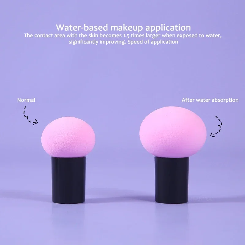 Mushroom Head Makeup Puff Air Cushion Beauty Handle Dual-use Cosmetic Egg Dry and Wet Super Soft Makeup Sponge with Box Case Set