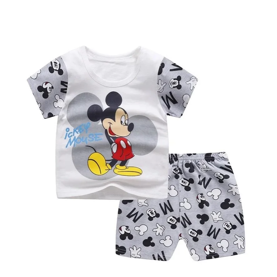 Cute Children Tracksuit Summer Clothing Cartoon Fashion Baby T-shirt + Shorts Clothes Set Baby Toddler Clothing For