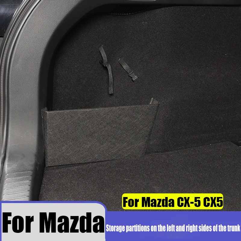 For Mazda CX-5 CX5 2017-2025 left and right storage partitions in the trunk car storage accessories modified storage supplies