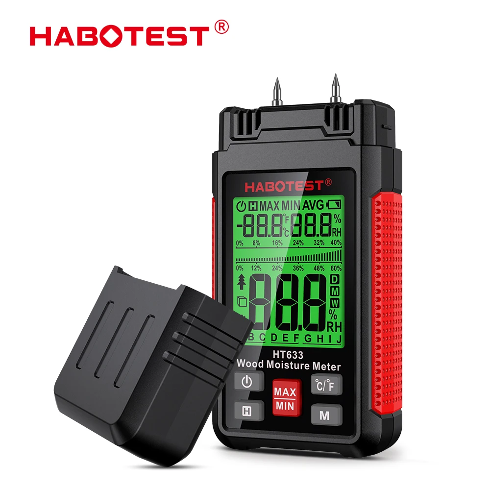 

Цифровой гигрометр HABOTEST, измеритель влажности древесины 0-57%, высокоточный измеритель влажности цементного кирпича