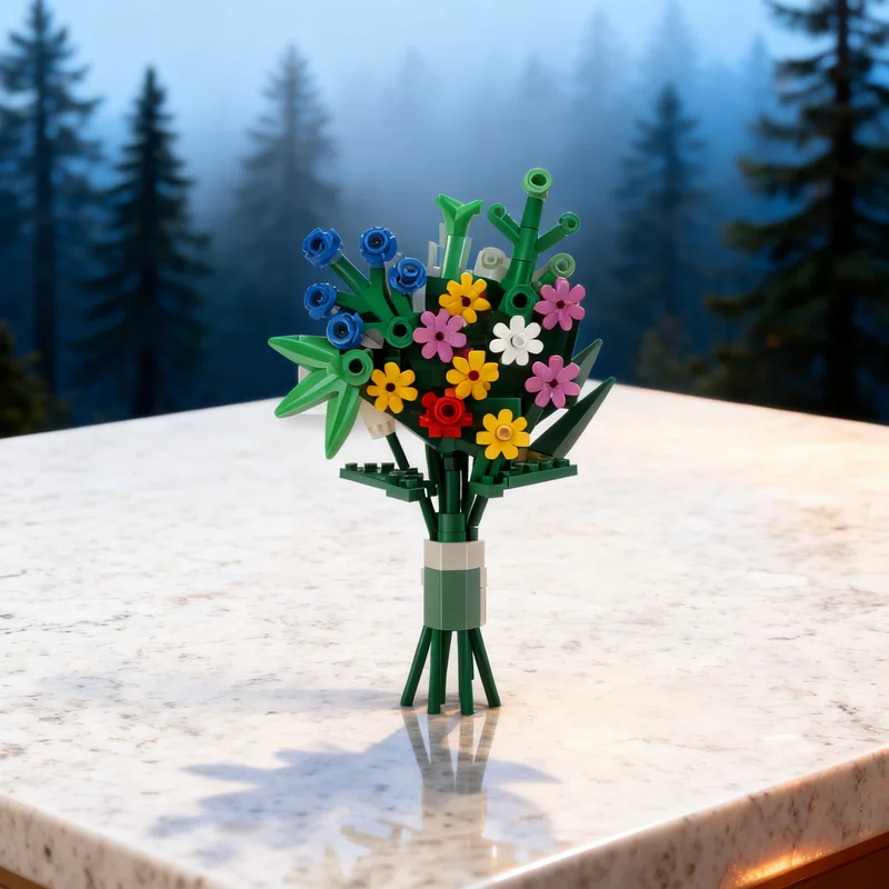 785pcs MOC Banksy - Flower Throw Art Model Building Blocks Christmas Gift Construction Toy Assemble Idea Creative Craft Brick