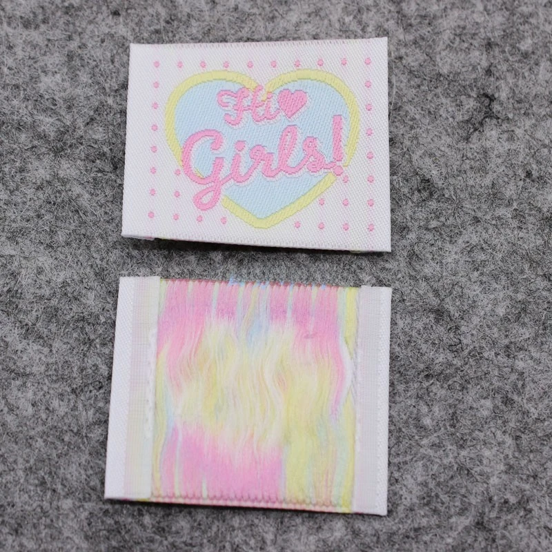 Colorful Children's Clothing Woven Label: In-Stock Universal Apparel Handmade Sewing DIY Neck Tag