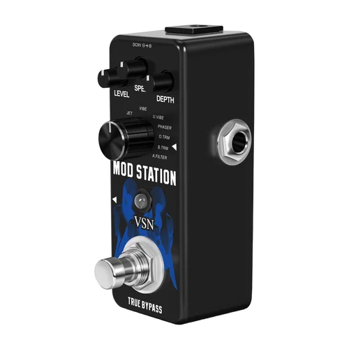 Imagen 2 del producto VSN-Mini Pedal de efectos de guitarra, modulación Digital, estación Mod, 11 efectos en uno, Chorus Flanger Phaser JET Tremolo Fliter Rowin