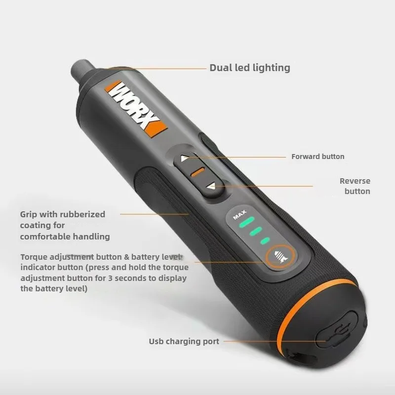 الأصلي Worx WX240 الكهربائية قابلة للشحن صغيرة صغيرة المنزلية مفك كهربائي مفك كهربائي الحفر الكهربائية